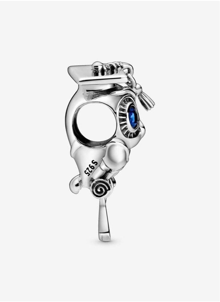 Pandora Violet Pandora Wisdom Owl Graduation Pendant - Made of Sterling Silver and Crystal  - Image 2