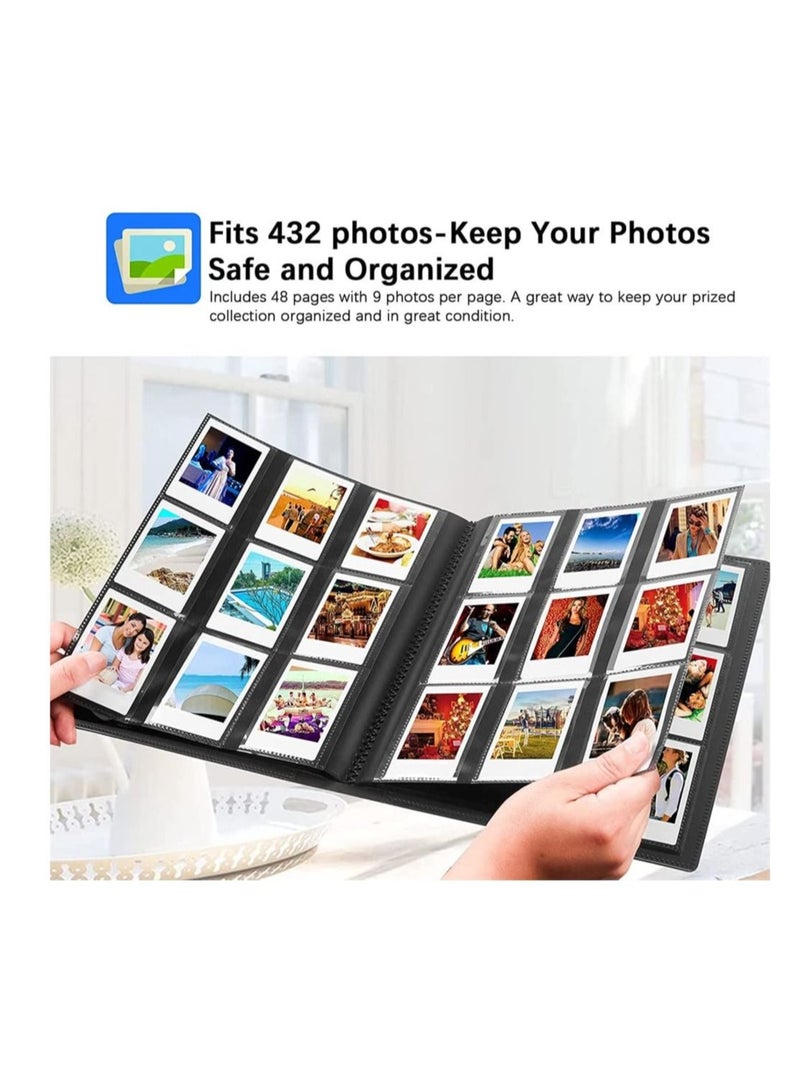 Captaintech 432 Pockets Photo Album for Fujifilm Instax Camera for Polaroid for Fujifilm Instax Mini 11 90 70 9 8 LiPlay Instant Camera for SnapTouch PIC 300 Z2300 Instant Camera - Image 2