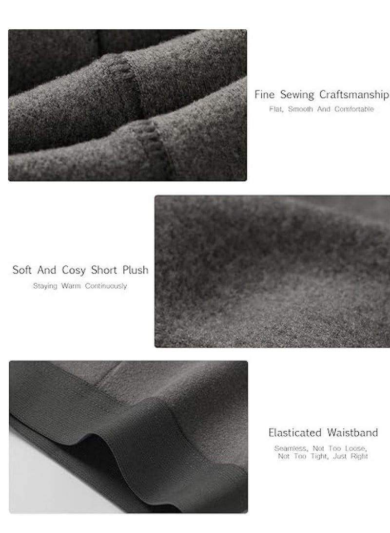 3 Pack Fleece Lined Thermals Underpants for Men Boxers Briefs Winter Underwear for Men Warm Thermals Base Layer Bottoms