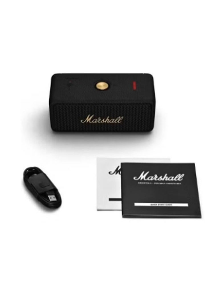 Marshall - Emberton II Portable Bluetooth Speaker - Black and Brass - Image 1