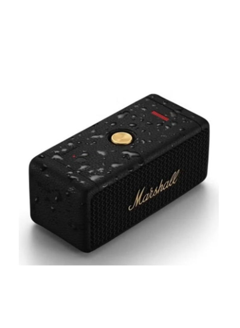 Marshall - Emberton II Portable Bluetooth Speaker - Black and Brass - Image 1