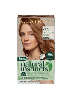 CLAIROL Natural Instincts Demipermanent Hair Dye 7Rg Dark Rose Gold Blonde Hair Color Pack Of 1  - Image 2
