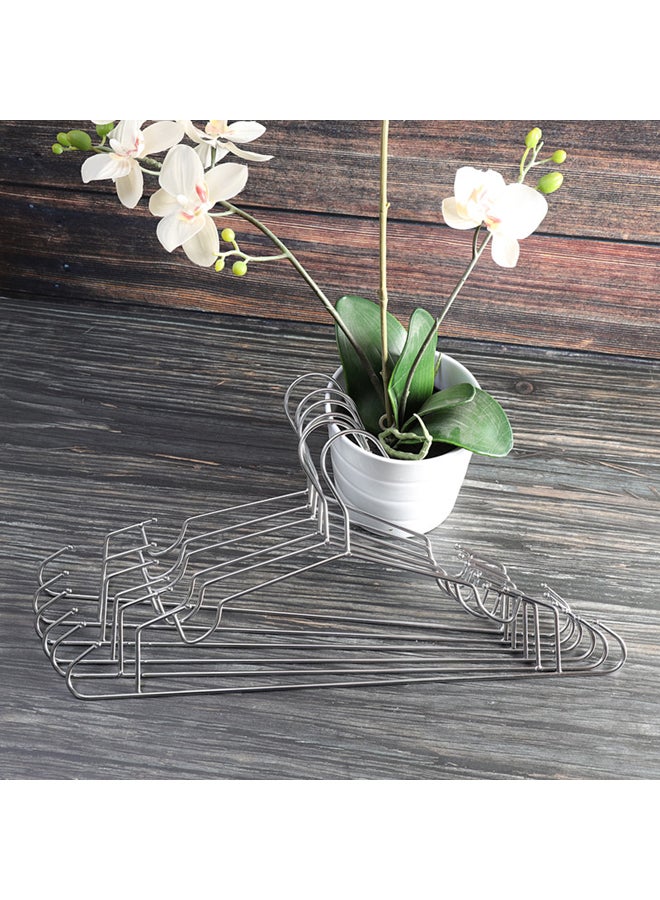 Royalford 6-Piece Metal Cloth Hangers With Extra Hooks Silver - Image 5