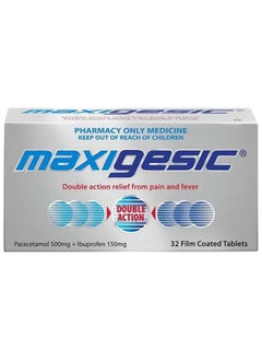 Maxigesic Paracetamol 500mg + Ibuprofen 150mg Tablets, Pack of 32's