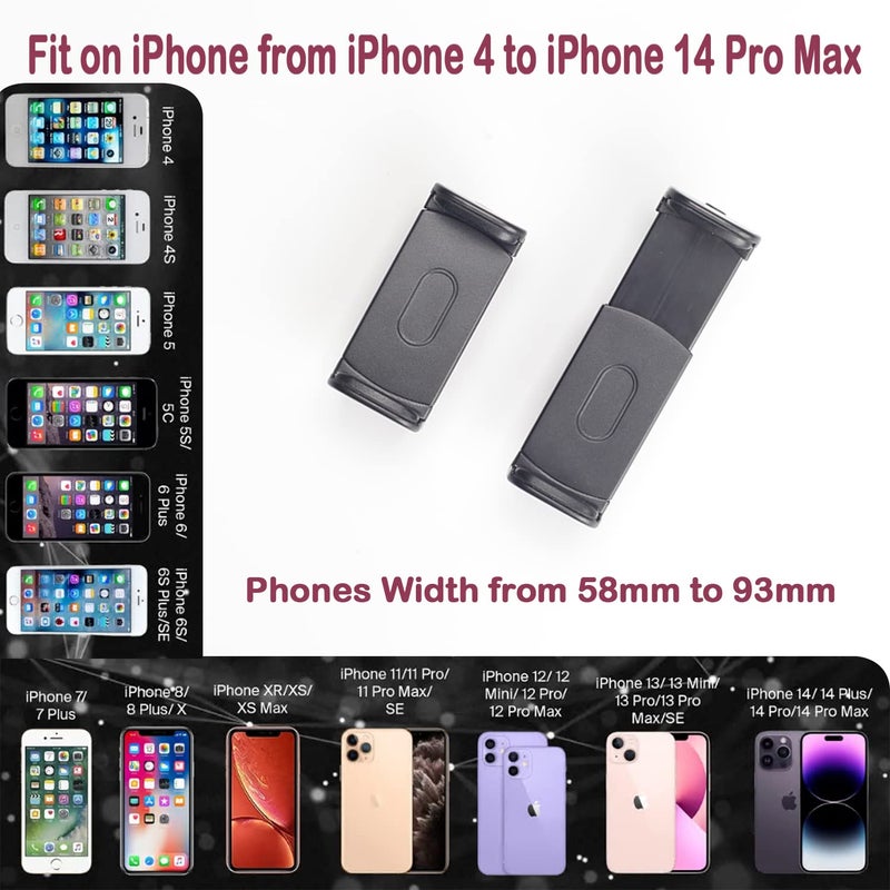 Phone Floor Tripod Stand,7.2 Feet Retractable Adjustable Gooseneck Cell Phone Tall Tripod Stand for iPhone 12 Pro Max,iPhone 11 Pro Max,iPhone Xs Max, with Smart Phone Holder Clamp - Image 5