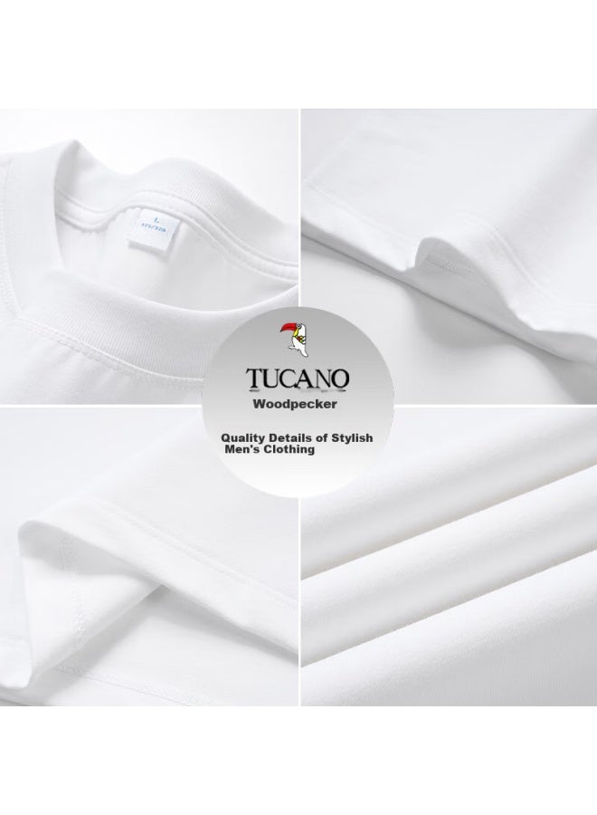 Tucano Men's Short Sleeve T-shirt Summer Cotton Round Neck Printed T-shirt Casual All-match Undershirt Men's Clothing - Image 2