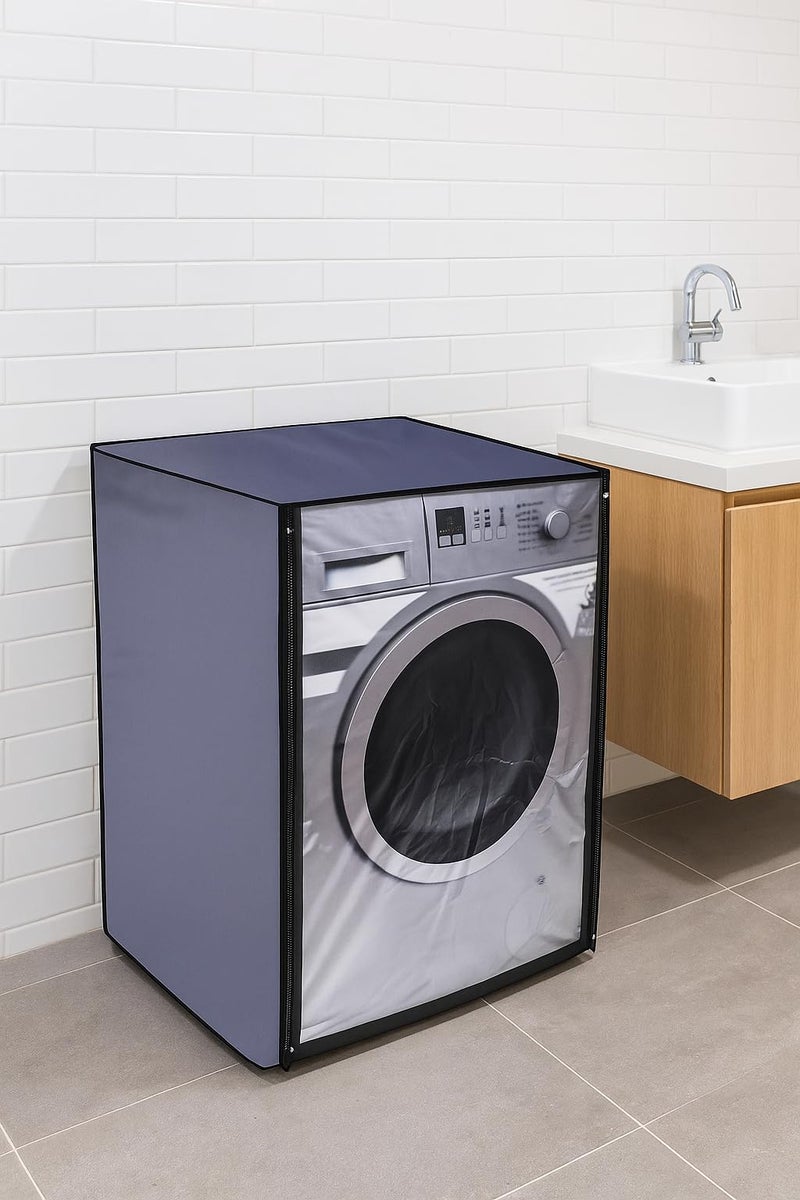 Nitasha Front load Waterproof Washing machine cover Compatible for Bosch 7 Kg WAJ2416SIN (/Dustproof Cover) Grey Color - Image 3