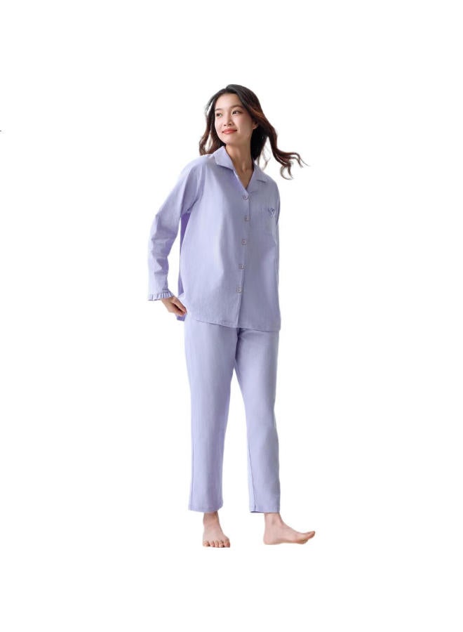 Your Sun Comfortable And Refreshing 7A Antibacterial And Mite-Proof 100% Cotton Women'S Home Wear Set, Non-Itchy, Can Be Worn Out, Long Sleeve And Long Pants For Women - Image 2