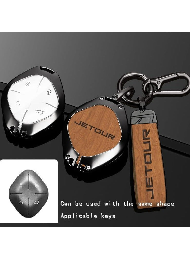 Oasisgalore Key Fob Protector Case for Jetour Dashing (L6/L9/X70/X90/X95 PLUS) – Durable Alloy Cover (Grain)  - Image 2