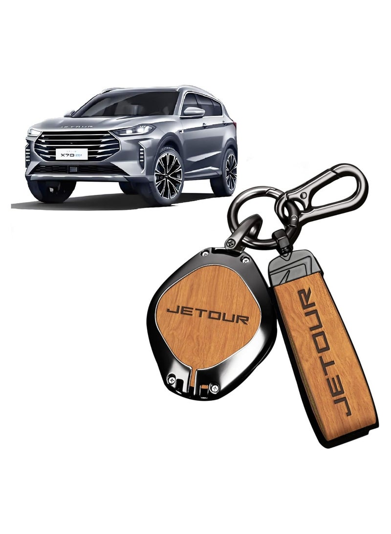 Oasisgalore Key Fob Protector Case for Jetour Dashing (L6/L9/X70/X90/X95 PLUS) – Durable Alloy Cover (Grain)  - Image 1
