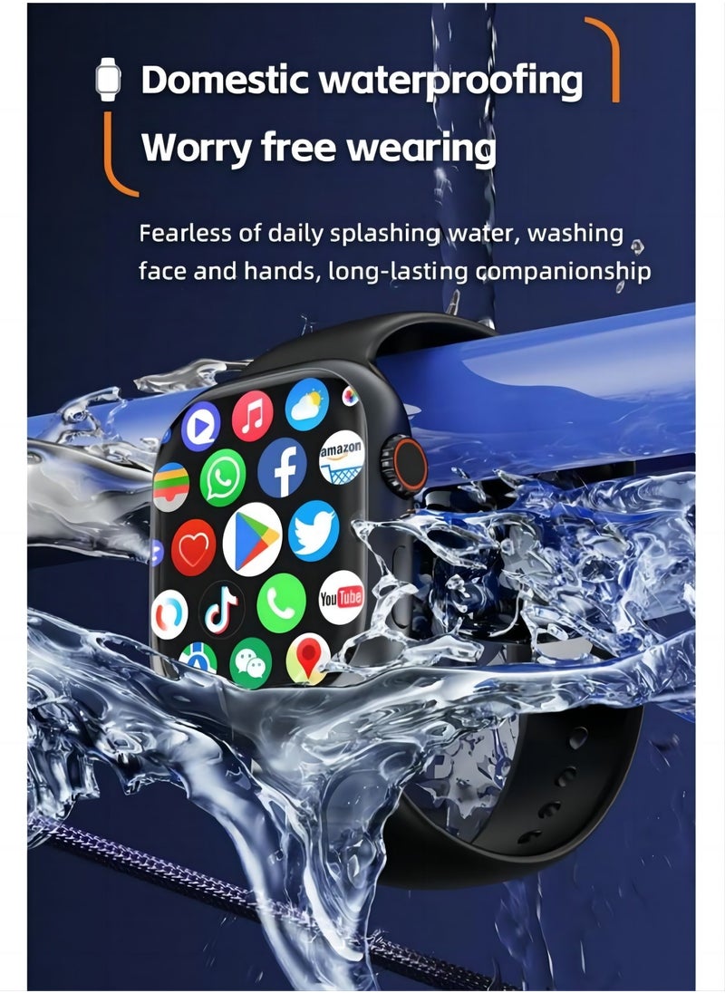 PRO - Smart watch S9 max 2.0 with full network video call function AMOLED ultra-clear full screen IP67 waterproof side-swivel ultra-thin smart watch (white) - Image 1