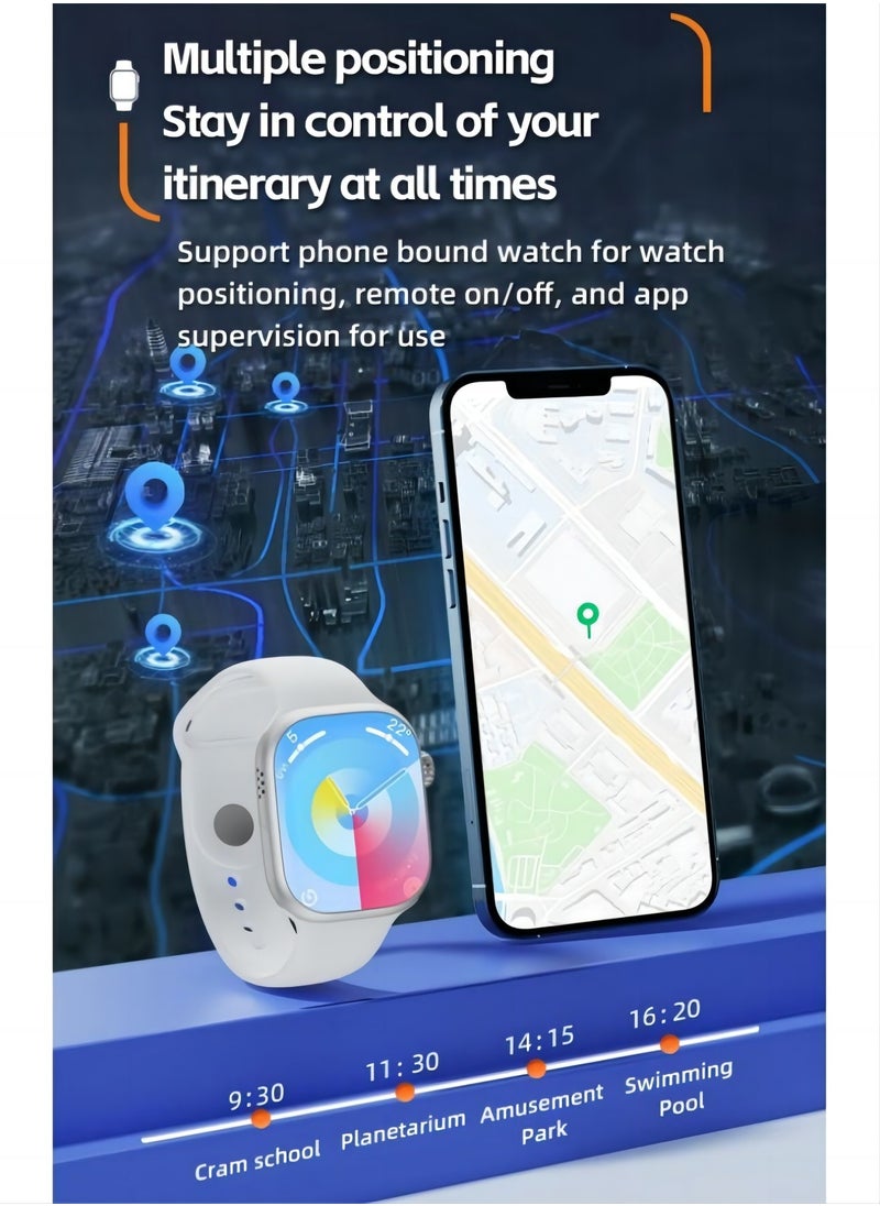 PRO - Smart watch S9 max 2.0 with full network video call function AMOLED ultra-clear full screen IP67 waterproof side-swivel ultra-thin smart watch (white) - Image 1