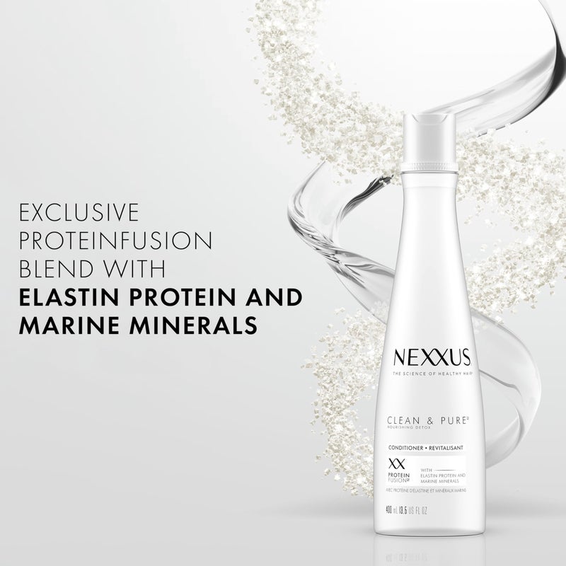 Nexxus Clean and Pure Conditioner With ProteinFusion, Nourished Hair Care, Silicone, Dye, and Paraben Free 13.5 oz - Image 5