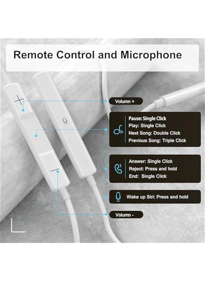 Generic - USB C Headphones Earphones for iPhone 15/15 Pro/15 Pro Max with Mic, Noise Cancelling Earbuds Wired Earphones for Samsung Galaxy S24/S23/S22/S21/S20/Ultra Note 10/20,Pixel 7/6/6a/5/4 - Image 1
