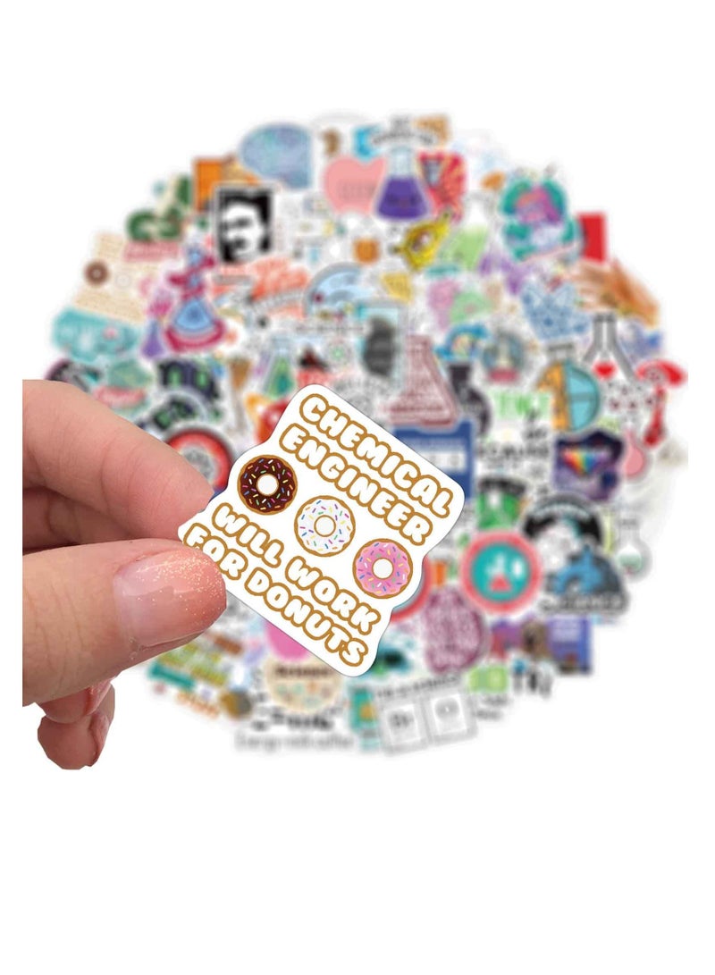 Excefore Science Stickers Pack, 100 Pcs Physics Chemistry Biology Experiment Stickers for Laboratory, Laptop, Water Bottle, Science Party Favors and Decor, Waterproof Vinyl Laboratory Week Gifts - Image 4