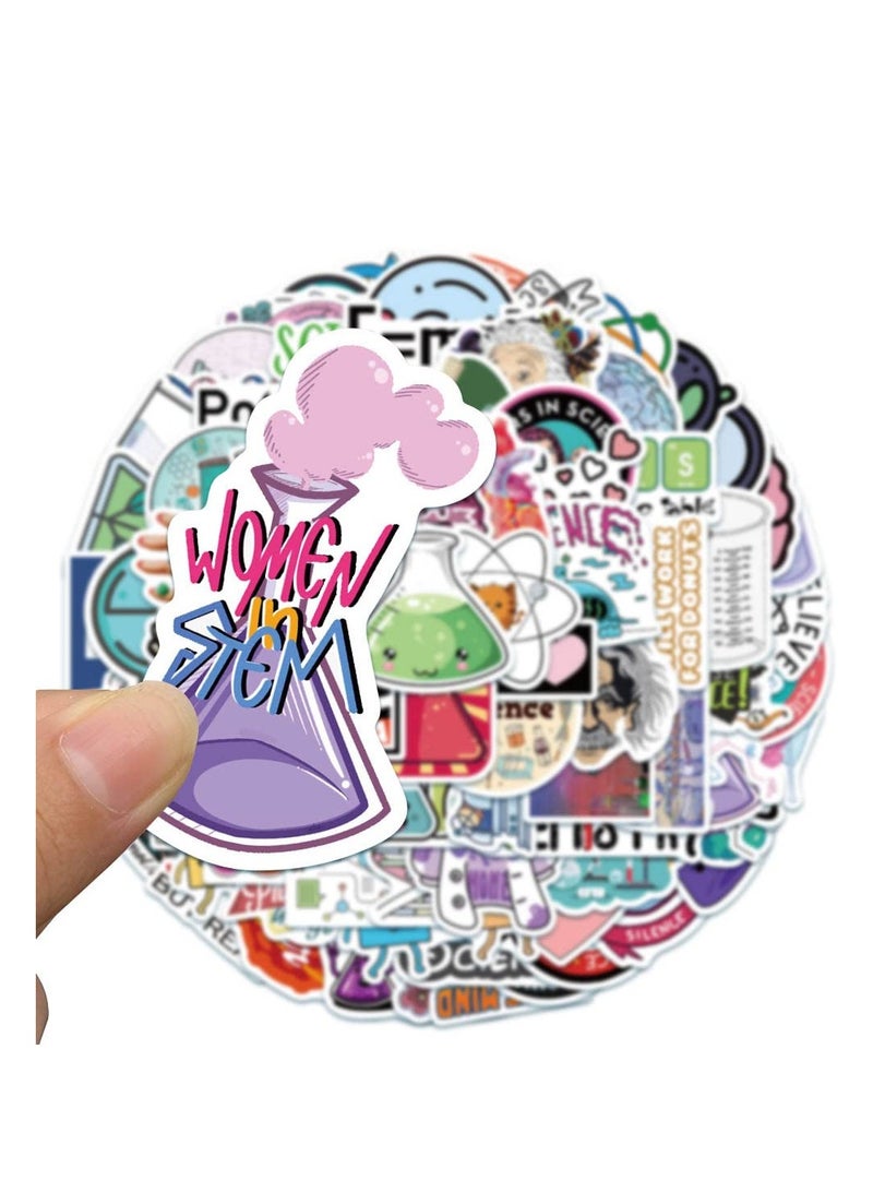 Excefore Science Stickers Pack, 100 Pcs Physics Chemistry Biology Experiment Stickers for Laboratory, Laptop, Water Bottle, Science Party Favors and Decor, Waterproof Vinyl Laboratory Week Gifts - Image 5