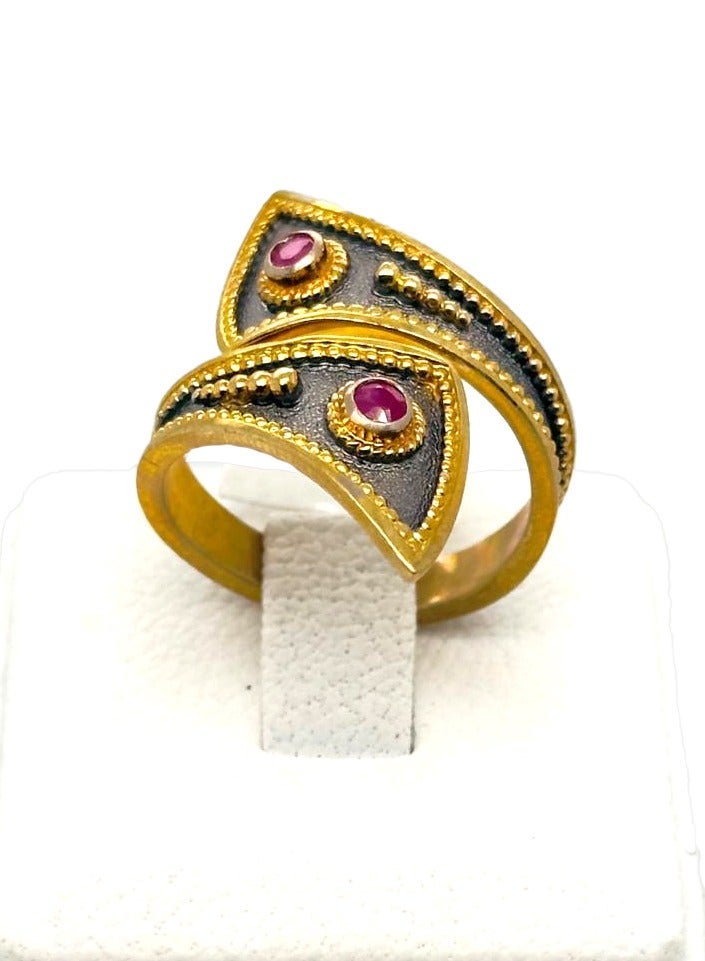 بي تي سي إيلا - خاتم فضة مطلي بالذهب (SIL0450) - Image 2