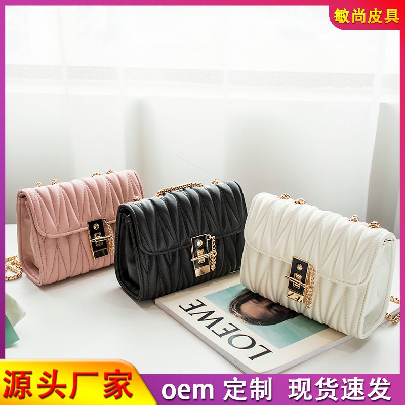 Women'S Bag Women'S 2021 New Korean Style Trendy Embroidered Chanel Chain Shoulder Crossbody Small Square Bag Bags - Image 3