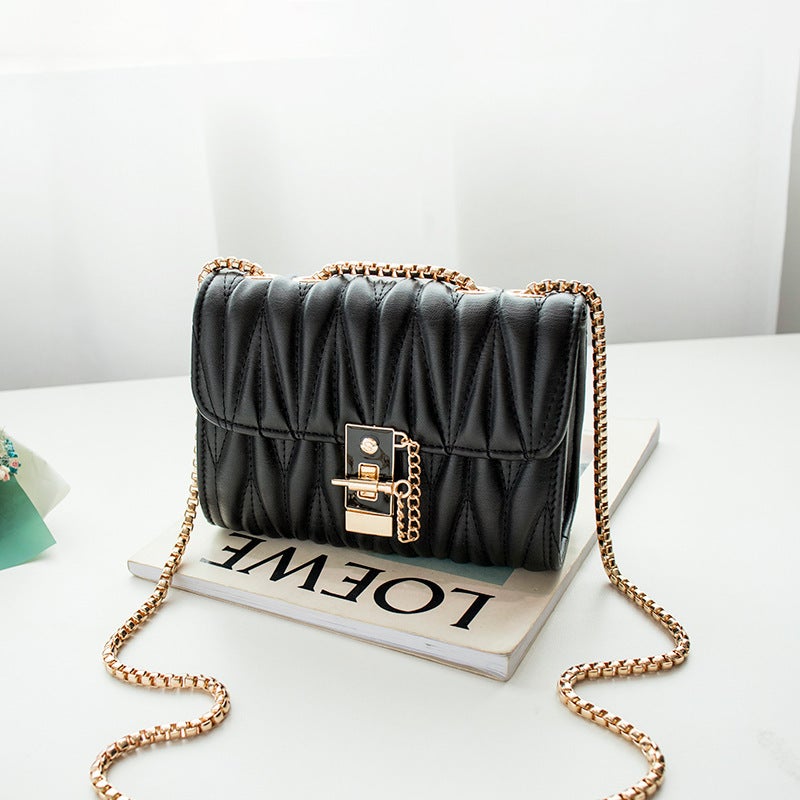 Women'S Bag Women'S 2021 New Korean Style Trendy Embroidered Chanel Chain Shoulder Crossbody Small Square Bag Bags - Image 1