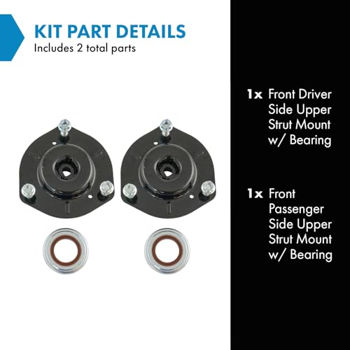 TRQ Front Upper Strut Mount with Bearing Compatible with 2007-2012 Lexus ES350 2006-2012 Toyota Avalon 2007-2011 Camry 2008-2013 Highlander 2009-2015 Venza - Image 2