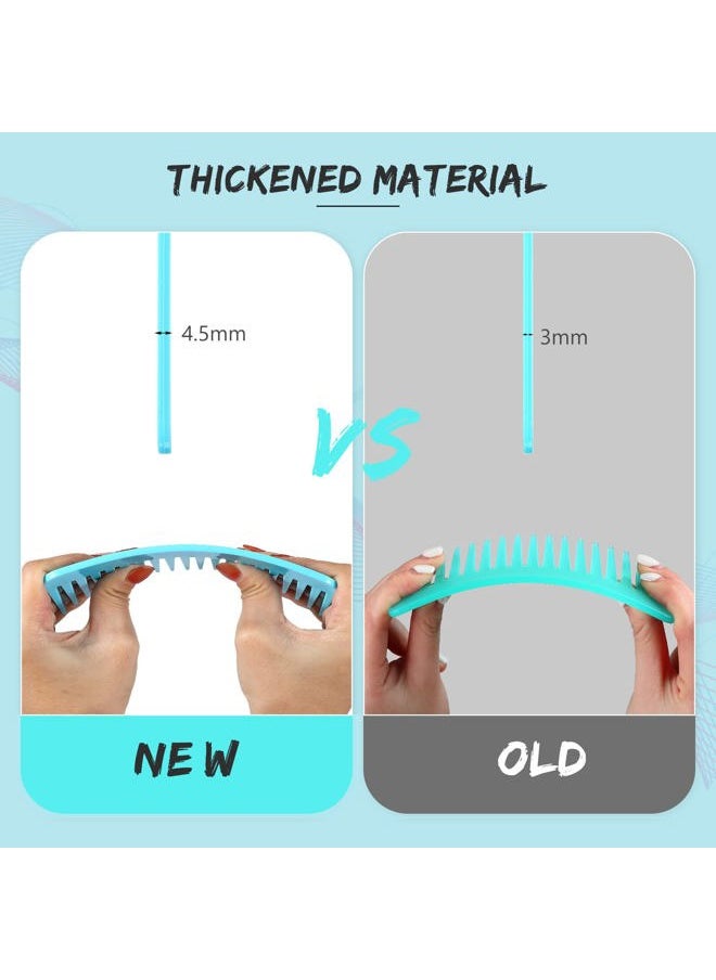 Patelai - Large Hair Detangling Comb, Wide Tooth for Curly, Wet Dry Hair, No Handle Detangler Styling Shampoo Comb(Blue, Mint) - Image 1