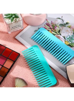 Patelai Large Hair Detangling Comb, Wide Tooth for Curly, Wet Dry Hair, No Handle Detangler Styling Shampoo Comb(Blue, Mint)  - Image 3
