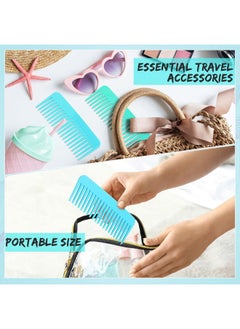 Patelai Large Hair Detangling Comb, Wide Tooth for Curly, Wet Dry Hair, No Handle Detangler Styling Shampoo Comb(Blue, Mint)  - Image 5