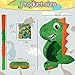 POUYRBA Dinosaur Pinata for Boys Birthday Party with Bat Paper Blindfold and Confetti 165 x 122 x 3 Inches - Image 4