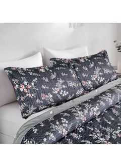 VAS COLLECTIONS VAS COLLECTIONS Ultrasonic Bedcover Bedsheet Quilt Bedspread with 2 King Size Pillow Covers 90 x 100 inches Decorative Bed Cover King Size Blue Grass  - Image 4