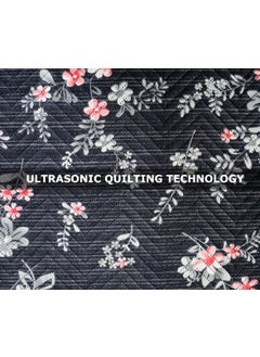 VAS COLLECTIONS VAS COLLECTIONS Ultrasonic Bedcover Bedsheet Quilt Bedspread with 2 King Size Pillow Covers 90 x 100 inches Decorative Bed Cover King Size Blue Grass  - Image 5