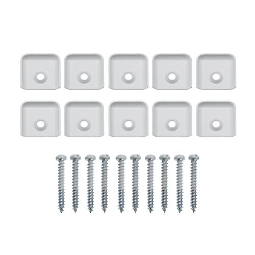 Gopayia RV Trim End Caps Vinyl Trim Strips White Flat End Cap for RV Camper Trailer 1 Trim Molding with Screws 10 Pack - Image 1
