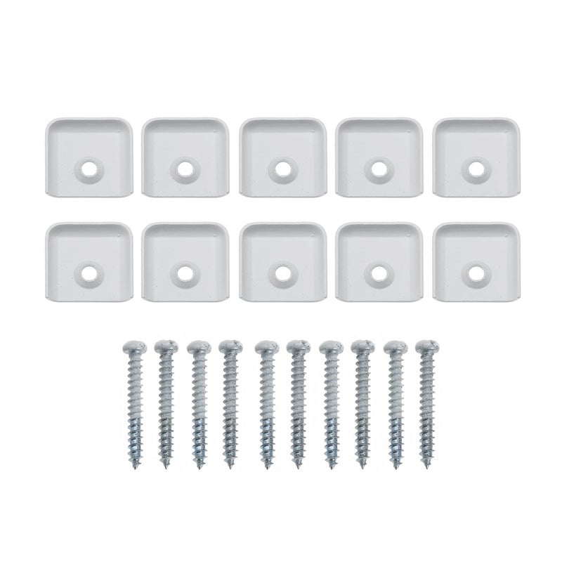 Gopayia RV Trim End Caps Vinyl Trim Strips White Flat End Cap for RV Camper Trailer 1 Trim Molding with Screws 10 Pack - Image 3