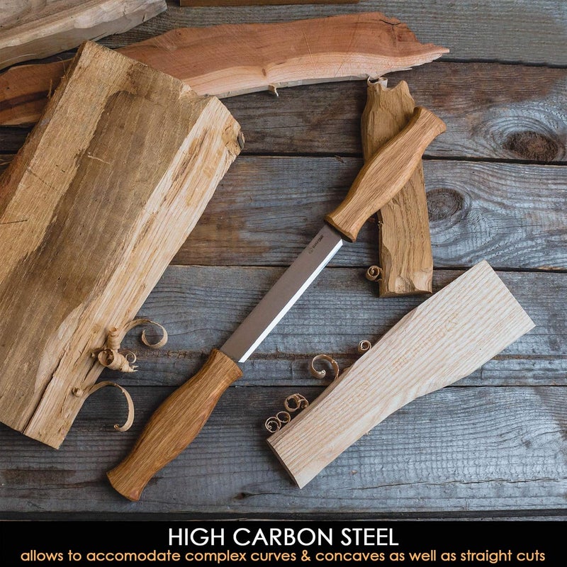 BeaverCraft Draw Knife DK1-4,3" Straight Shave Wood Carving Tools Woodworking Hand Tool Wood Carving Draw Knife (DK1) - Image 5