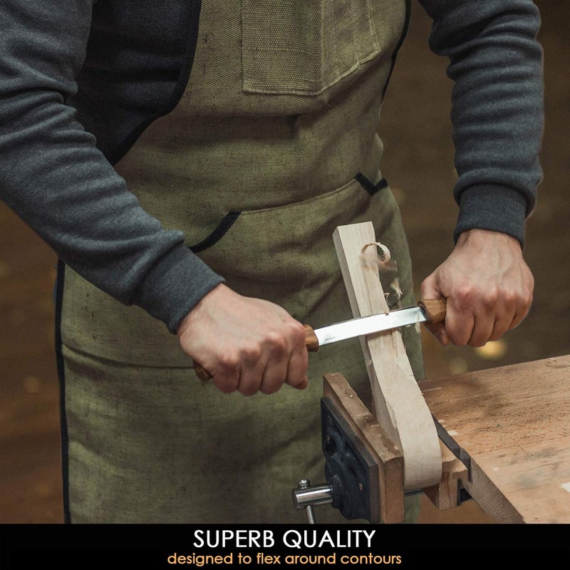 BeaverCraft Draw Knife DK1-4,3" Straight Shave Wood Carving Tools Woodworking Hand Tool Wood Carving Draw Knife (DK1) - Image 3
