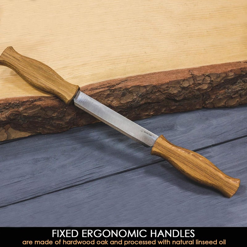 BeaverCraft Draw Knife DK1-4,3" Straight Shave Wood Carving Tools Woodworking Hand Tool Wood Carving Draw Knife (DK1) - Image 4