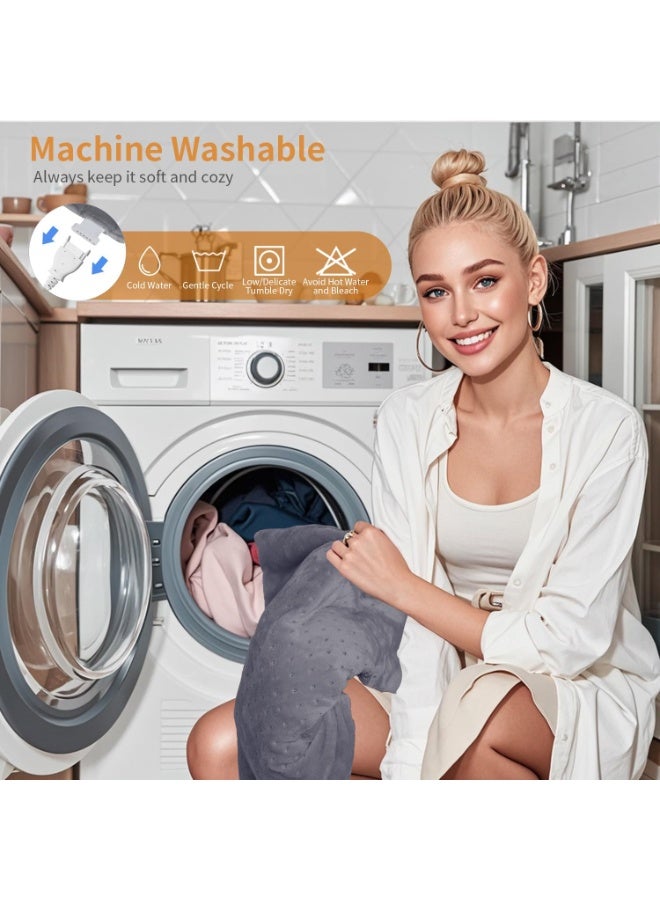 وسادة حرارية كهربائية للرقبة والكتفين بـ 9 مستويات حرارة وتايمر إيقاف تلقائي - مريحة وقابلة للارتداء لتخفيف الآلام - Image 2