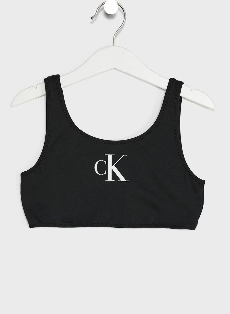 Calvin Klein Jeans Youth Logo Print Bikini Set