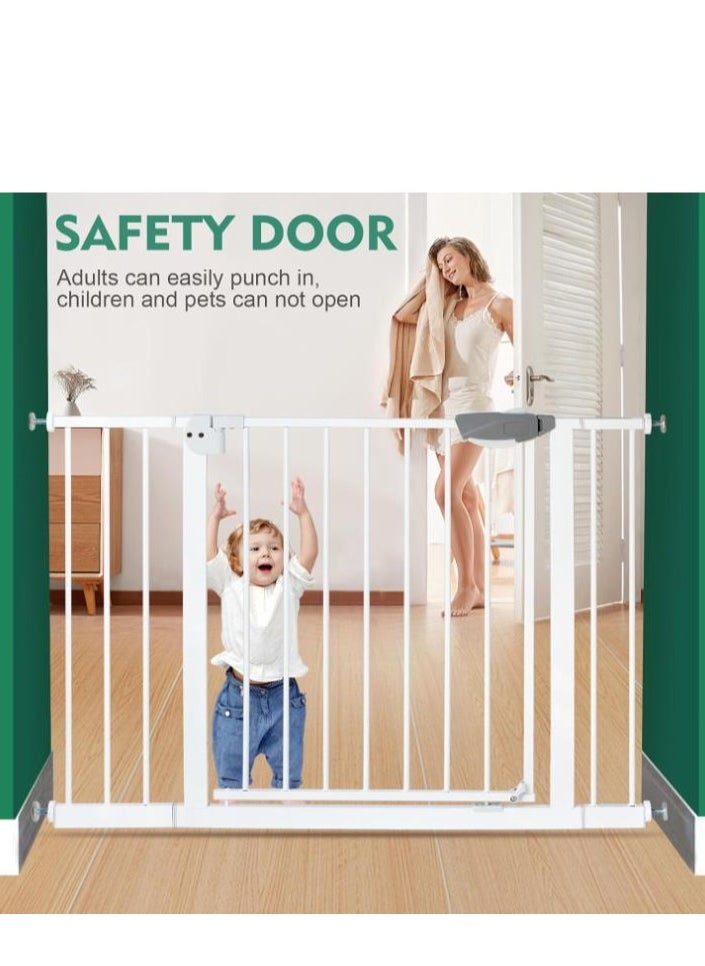 Golden Auto Close Safety Baby Gate, Extra Wide Child Gate 75-84cm + 10cm Extension Kit Maximum Suitable For 94 cm, Baby Gates for Stairs & Doorways, Easy Install (Gate + 10cm Extension Kit)  - Image 3