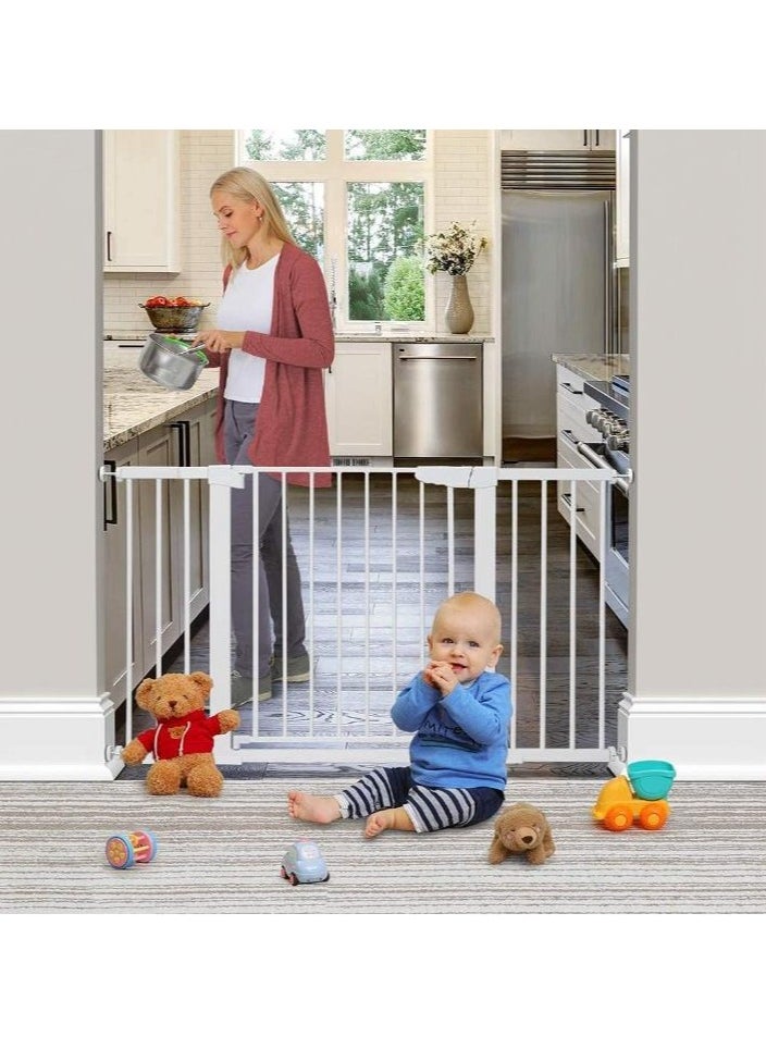 Golden Auto Close Safety Baby Gate, Extra Wide Child Gate 75-84cm + 10cm Extension Kit Maximum Suitable For 94 cm, Baby Gates for Stairs & Doorways, Easy Install (Gate + 10cm Extension Kit)  - Image 4