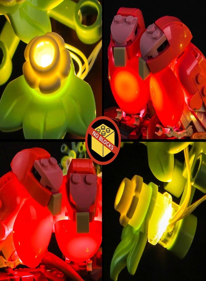 مجموعة إضاءة LED من BrickBling متوافقة مع طيور الحب من ليغو، طقم إضاءة إبداعي متوافق مع ليغو 21365 - أفكار هدايا لعيد الحب - بدون نموذج - Image 5