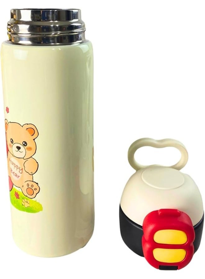 500ml Vacuum Insulated Travel Bottle with 316 Stainless Steel Inner Wall Thermal Cup, 2 in 1 Vacuum Drinking Bottle with Straw and Sip Hole, Leakproof Portable Bottle - Image 2