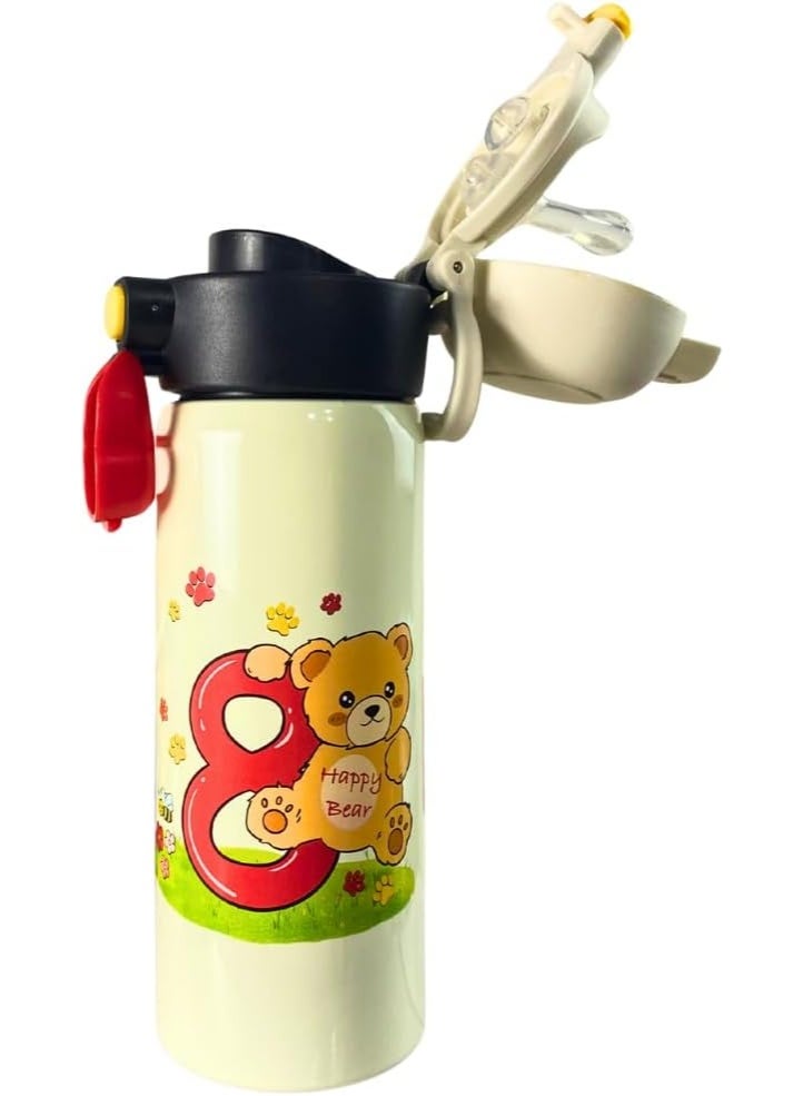 500ml Vacuum Insulated Travel Bottle with 316 Stainless Steel Inner Wall Thermal Cup, 2 in 1 Vacuum Drinking Bottle with Straw and Sip Hole, Leakproof Portable Bottle - Image 3