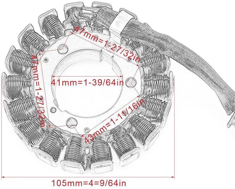 QASULER Motorcycle Stator Coil for Yamaha FZ6 Series - Image 2
