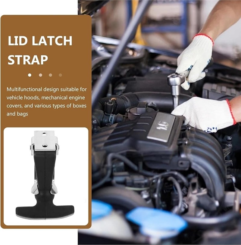 5Pcs Flexible Rubber T Handle Draw Latch Hasp Lock for Tool Box Cooler Hood - Image 4