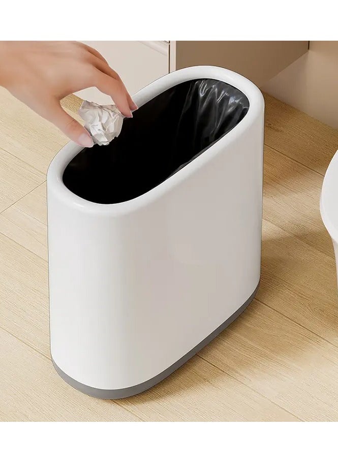 Generic - 10L Plastic Waste Bin for Home and Living Room Storage Waste Bin with Narrow Dividers - Image 1