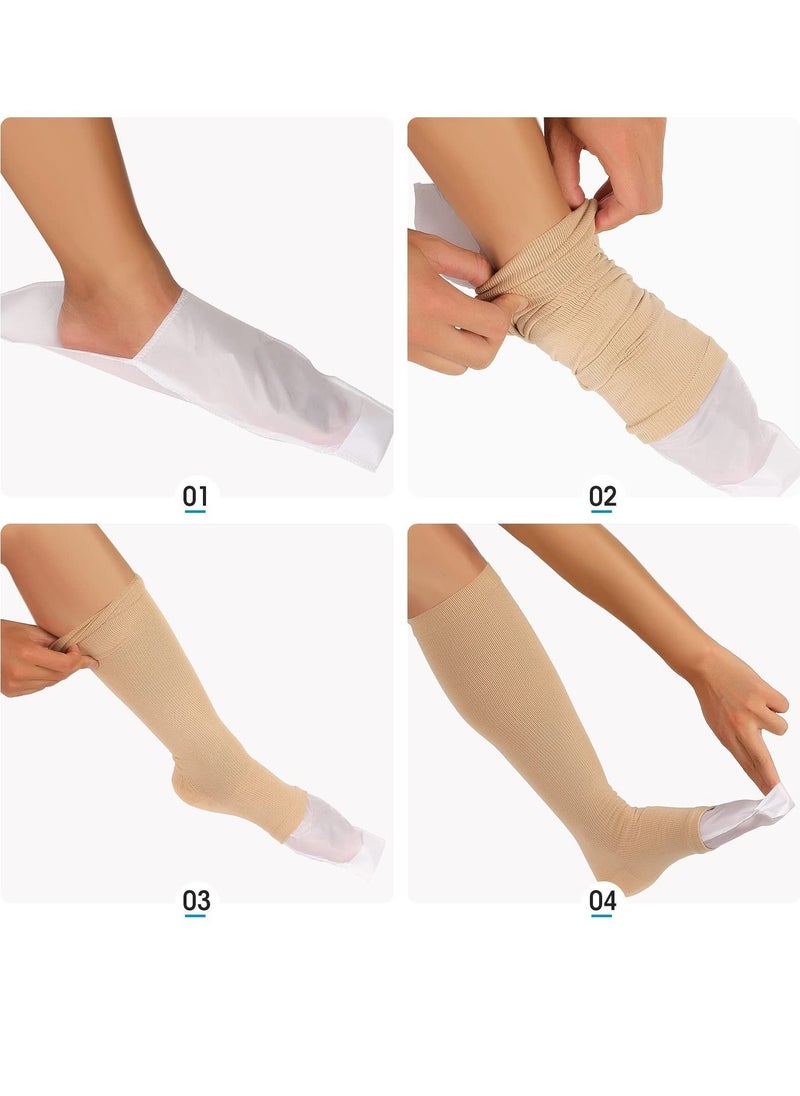 Excefore - Open Toe Compression Sock Aid for Easy Slide, Slip Stocking Applicator to Help Assist Put On for Elderly, Disabled, Pregnant, 10 Pcs - Image 1