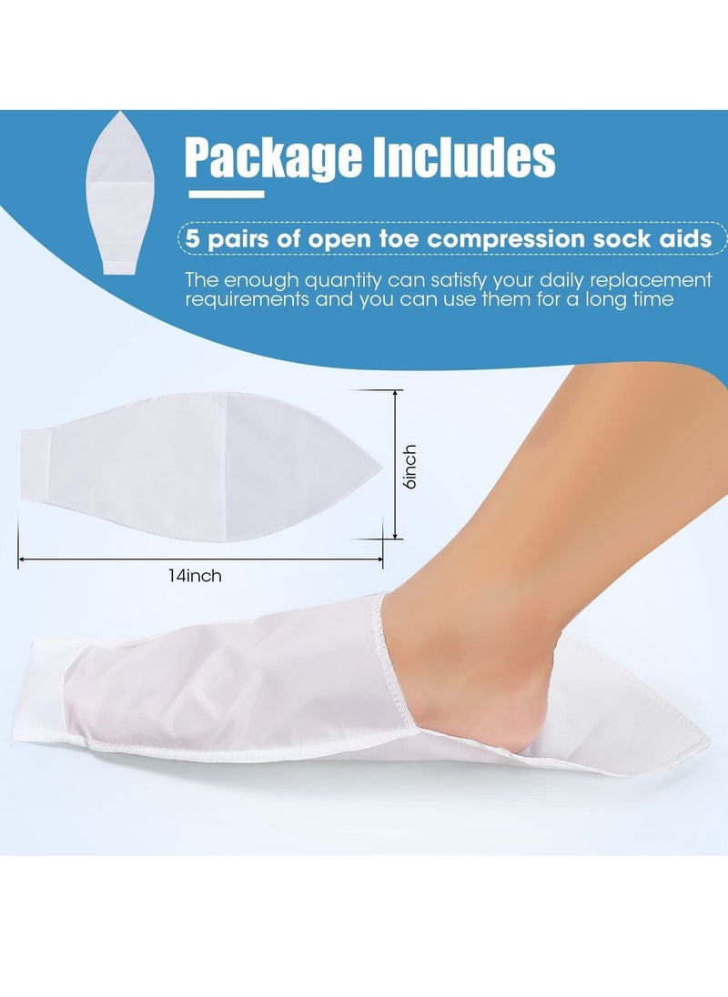 Excefore - Open Toe Compression Sock Aid for Easy Slide, Slip Stocking Applicator to Help Assist Put On for Elderly, Disabled, Pregnant, 10 Pcs - Image 1