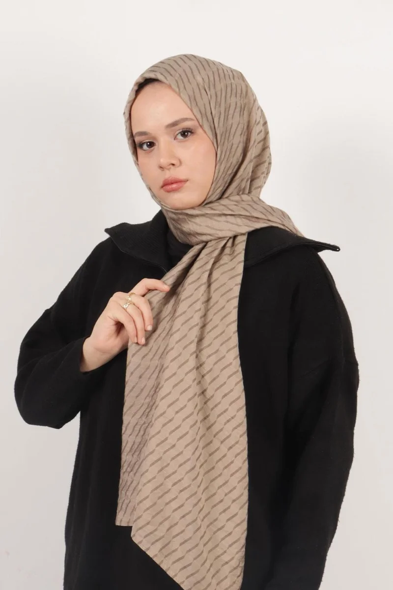 Pikas Stick Pattern Silky Viscose Shawl