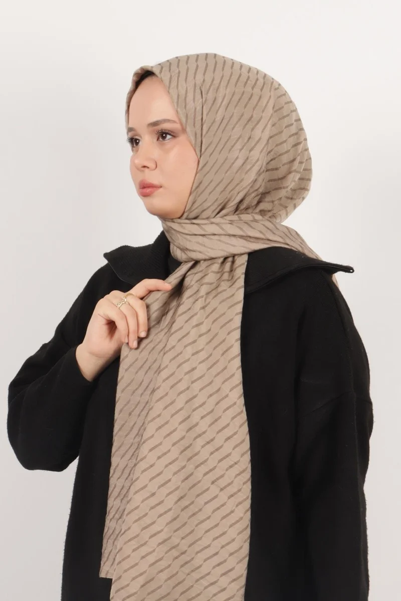 Pikas Stick Pattern Silky Viscose Shawl