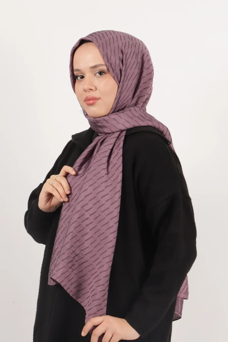 Pikas Stick Pattern Silky Viscose Shawl